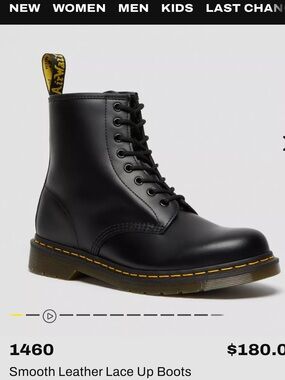 Dr martens 1460 smooth leather lace up boots